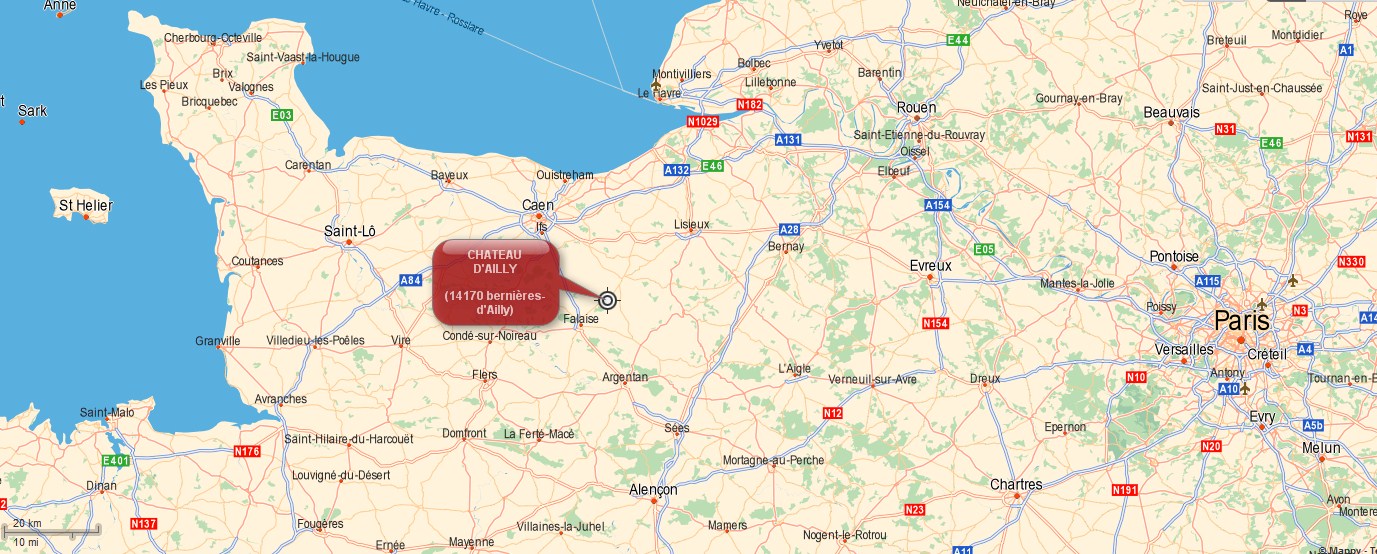 plan d acces chateau d ailly calvados chambres d hotes